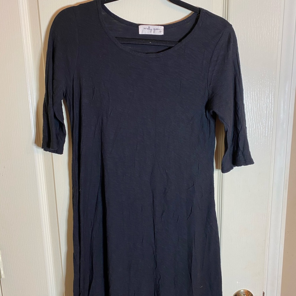 Straight Black Molly Green Dress